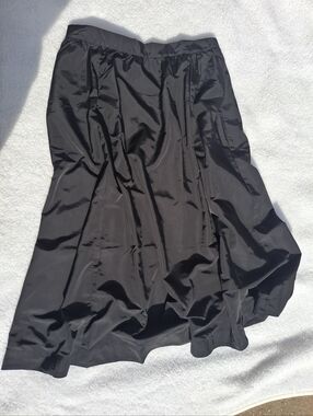 The Occasion by Old Navy Taffeta Black Midi Skirt w/Pockets NWT Size XL Tall